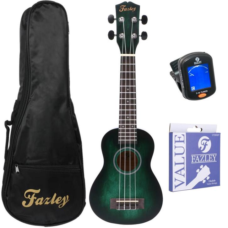 Fazley K5521-COL-G ColourTune sopraan ukelele starterset, Muziek en Instrumenten, Snaarinstrumenten | Overige, Verzenden
