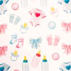 Inpakpapier Baby Girl and Boy - Breedte 50 cm - m lang -, Ophalen of Verzenden, Nieuw, Overige typen
