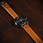 Horlogeband kalfsleder Mahogany Cognac, Sieraden, Tassen en Uiterlijk, Horloges | Heren, Verzenden, Nieuw