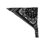 Haarband Bandana - Paisley Patroon - Wit Zwart, Nieuw