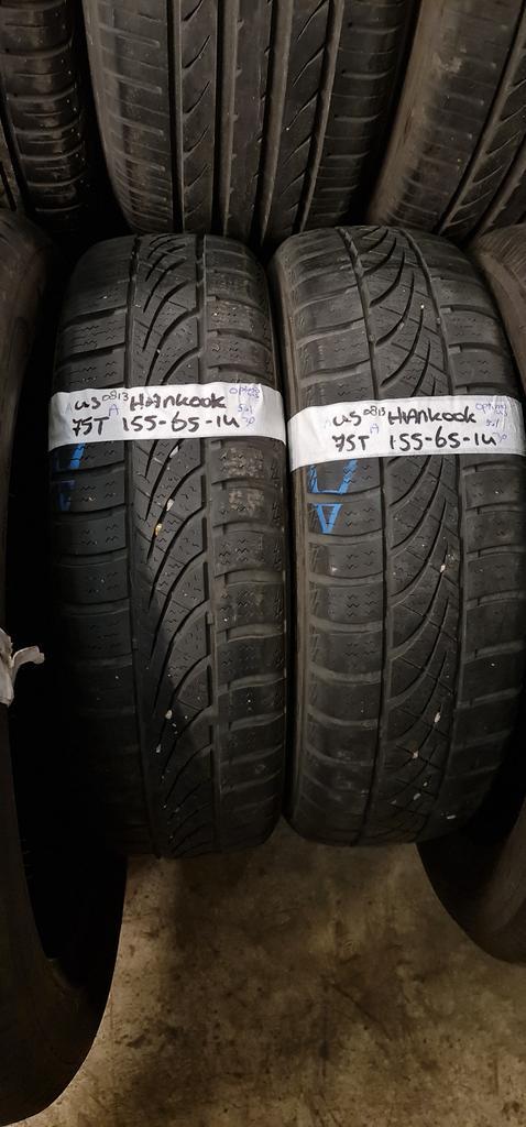 2x 155-65-14 Hankook All Season 5.1mm €30 Per Band 155 65 14, Auto-onderdelen, Banden en Velgen, 14 inch, All Season, 155 mm, Personenwagen
