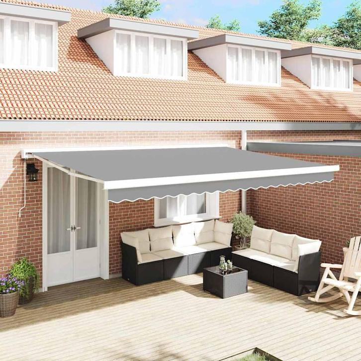 vidaXL Markies Wit 4 × 3 m Metaal, Tuin en Terras, Zonneschermen, Nieuw, Verzenden