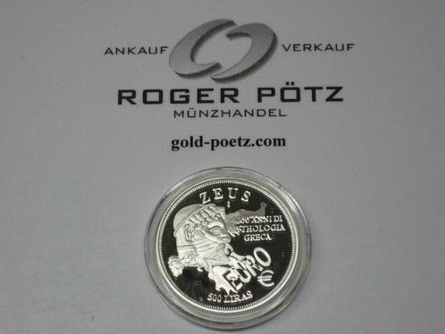 500 Liras 2000 Malta Zeus zilver Pp zilver, Postzegels en Munten, Munten | Europa | Niet-Euromunten, Verzenden