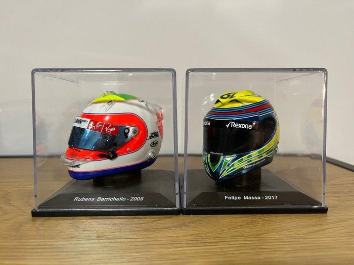 Spark 1:5 - Model raceauto (2) - Brazilian Drivers F1 Helmet, Hobby en Vrije tijd, Modelauto's | 1:5 tot 1:12