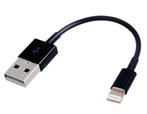 Korte Lightning compatible naar USB kabel - Zwart, Nieuw, Verzenden