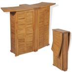 vidaXL Bartafel inklapbaar 155x53x105 cm massief teakhout, Verzenden, Nieuw, Teakhout