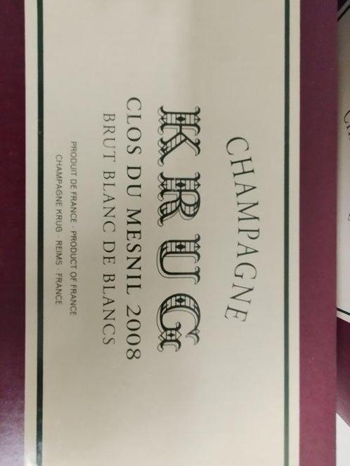 2008 Krug, Clos du Mesnil - Champagne Blanc de Blancs - 1, Verzamelen, Wijnen