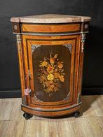 Hoekkast - Hout, Marmer, Brons, IJzer, Messing - Angoliera