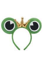 Haarband Kikker Groen Kroontje Groene Diadeem Prins Gouden K, Ophalen of Verzenden, Nieuw, Carnaval, Accessoires