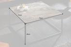Design salontafel SYMBIOSE 75cm marmer taupe keramiek, Huis en Inrichting, Tafels | Salontafels, Ophalen of Verzenden, Nieuw