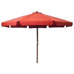 vidaXL Parasol met houten paal 330 cm terracottakleurig, Tuin en Terras, Parasols, Verzenden, Nieuw, 3 tot 4 meter