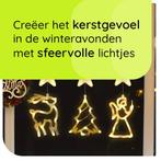 Kerstverlichting Raam Engel, Kerstboom, Rendier - 73-82cm -, Diversen, Kerst, Verzenden, Nieuw