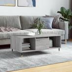 vidaXL Salontafel 90x50x36,5 cm bewerkt hout grijs sonoma, 50 tot 100 cm, Verzenden, Nieuw, 50 tot 100 cm