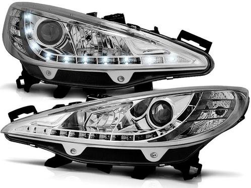Koplampen Peugeot 207 06- Devil Eyes LED chroom, Auto-onderdelen, Overige Auto-onderdelen, Ophalen of Verzenden