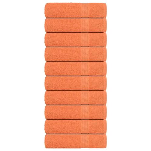 vidaXL Badhanddoeken 10 st 100x150 cm 360 g/m² 100% katoen, Huis en Inrichting, Badkamer | Badtextiel en Accessoires, Oranje, Nieuw