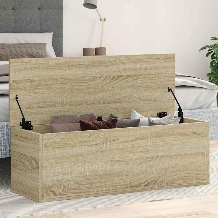 vidaXL Opbergbox 102x35x35 cm bewerkt hout sonoma, Huis en Inrichting, Woonaccessoires | Kisten, Nieuw, Verzenden