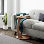 Bijzettafel Holeby 56x38 cm houtkleurig [en.casa], Huis en Inrichting, Tafels | Bijzettafels, Verzenden, Nieuw