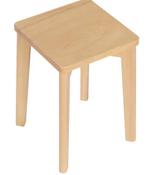 Set van 2 Houten Stapelkrukken – Beukenhout, 31x31x44,5 cm, Verzenden, Nieuw