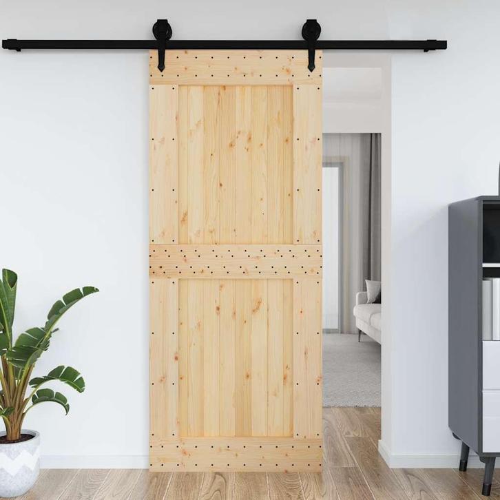 vidaXL Deur NARVIK 95x210 cm massief grenenhout, Doe-het-zelf en Verbouw, Deuren en Horren, Nieuw, Verzenden