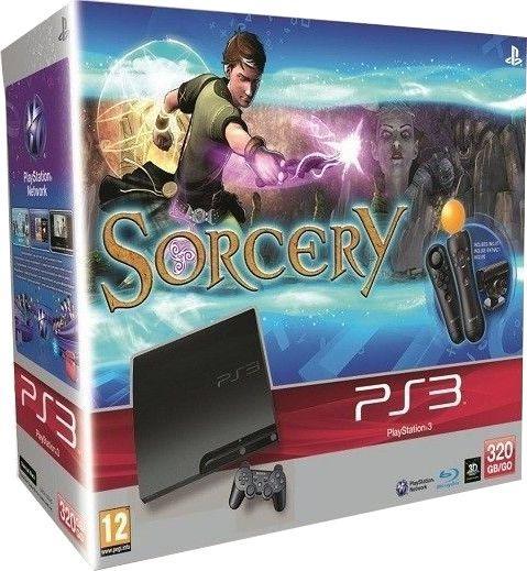 PlayStation 3 Slim 320GB Pack-Move & Sorcery Bundle, Spelcomputers en Games, Spelcomputers | Sony PlayStation 3, Zo goed als nieuw