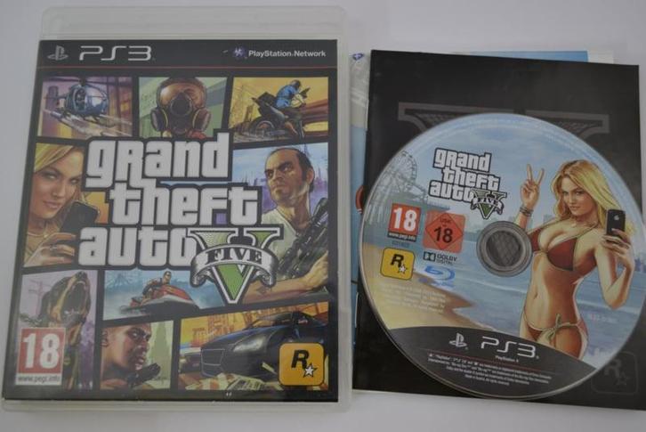 GTA V - Grand Theft Auto Five (PS3), Spelcomputers en Games, Games | Sony PlayStation 3, 1 speler, Zo goed als nieuw, Online, Verzenden