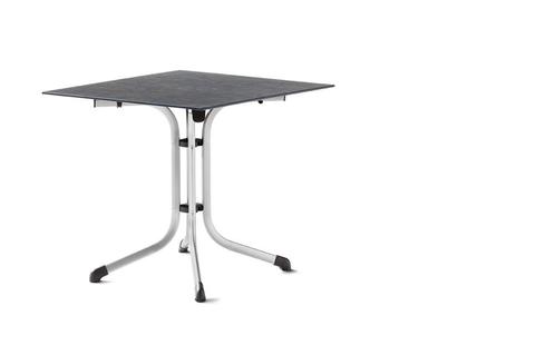 Sieger Boulevard klaptafels staal/polytec Ø85 cm tot 140 cm, Tuin en Terras, Tuintafels, Ophalen of Verzenden