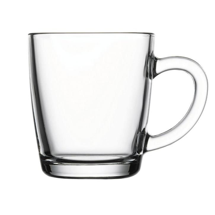 GGM Gastro | (24 stuks) Theeglas met handvat - AQUA - 340ml, Huis en Inrichting, Keuken | Servies, Effen, Nieuw, Verzenden