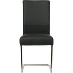 Leren eetkamerstoel Remix - Toledo Nero (zwart) - Sledepoot, Ophalen of Verzenden, Nieuw, Leer, Industrieel, Modern