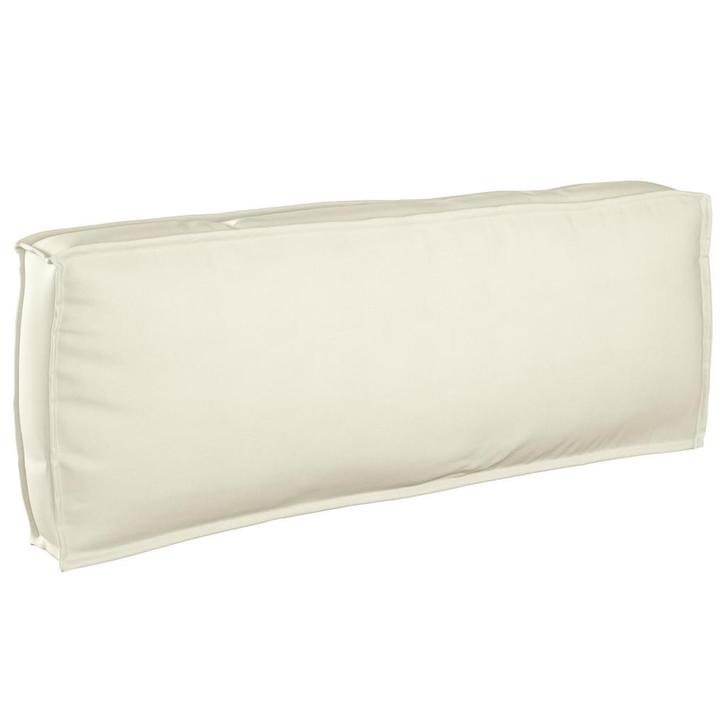 vidaXL Palletkussen voor rugleuning Crème 120 x 40 x 12 cm, Huis en Inrichting, Woonaccessoires | Kussens, Nieuw, Verzenden