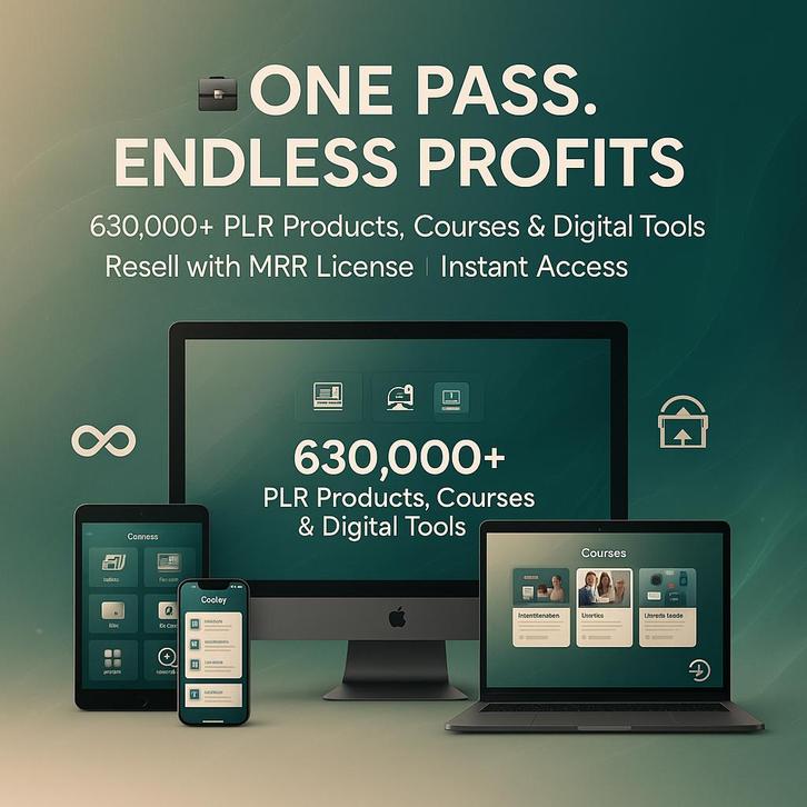 One Pass: 630K PLR &amp; Tools om door te verkopen (MRR), Computers en Software, Educatie- en Cursussoftware