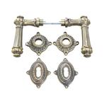 Set deurbeslag - Koper - Retro Klinkengarnituuren Kamerdeur, Doe-het-zelf en Verbouw, Hang- en Sluitwerk, Ophalen of Verzenden