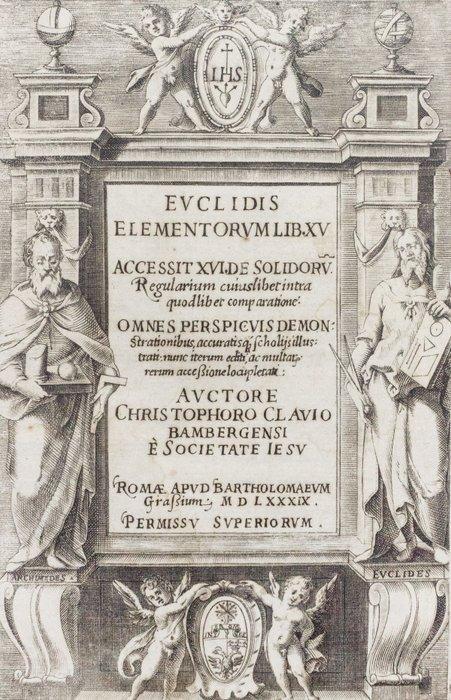 Euclide - Euclidis Elementorum - 1589, Antiek en Kunst, Antiek | Boeken en Bijbels