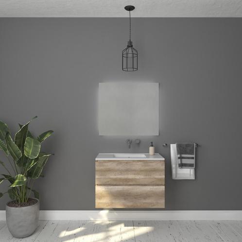 Badkamermeubelset Gliss Zeus 90 cm Oud Grijs Eiken, Doe-het-zelf en Verbouw, Sanitair, Bad, Nieuw, Ophalen of Verzenden