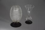 Schaal (2) - Glas - tweetal Art deco vazen, Antiek en Kunst, Antiek | Glas en Kristal