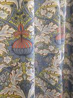 360x280 cm! Stof William Morris damast in blauw duivenkleur