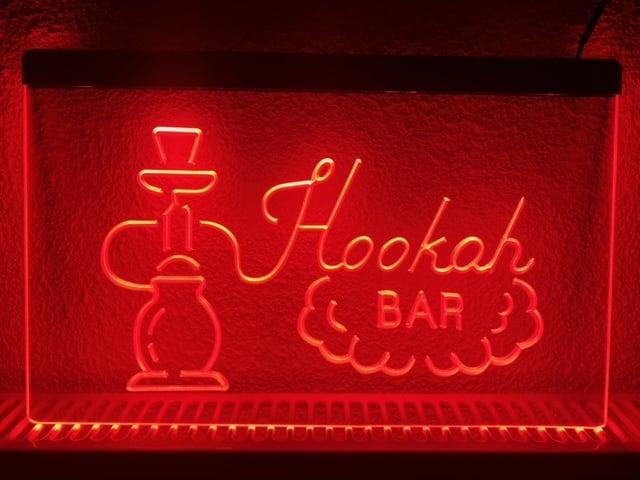 Hookah bar waterpijp shisha neon bord lamp LED verlichting l, Verzamelen, Merken en Reclamevoorwerpen, Nieuw, Verzenden