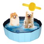 Lendo Online Hondenzwembad met borstel Ø120x30cm PVC blauw, Dieren en Toebehoren, Nieuw, Verzenden