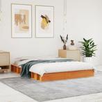 vidaXL Bedframe zonder matras massief grenenhout wasbruin, Huis en Inrichting, Slaapkamer | Bedden, Bruin, Verzenden, Nieuw, Twijfelaar