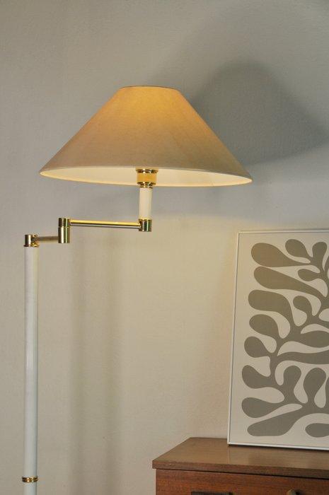 Swingarm vloerlamp - Messing - vintage jaren 70, Antiek en Kunst, Antiek | Lampen