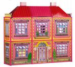 Groot poppenhuis met 6 kamers & meubels - 106x95x38 cm -..., Kinderen en Baby's, Speelgoed | Poppenhuizen, Ophalen of Verzenden