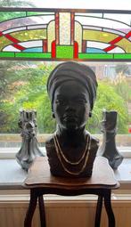 sculptuur, Buste - Afrikaanse vrouw - 53 cm - Hars