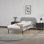 Gestoffeerd bed Porvoo met bedbodem 90x200 cm grijs [en.casa, Huis en Inrichting, Verzenden, Nieuw