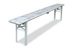 Bierbank 220cm | White wash | Kwaliteits biertafelset, Ophalen of Verzenden, Nieuw