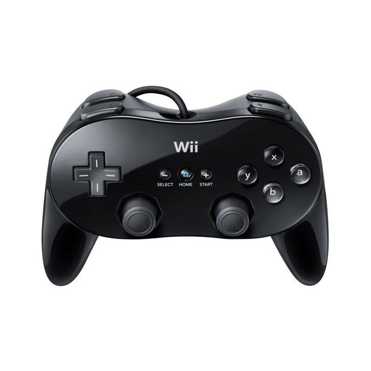 Wii Classic Pro Controller Zwart (Wii Accessoires), Spelcomputers en Games, Spelcomputers | Nintendo Wii, Zo goed als nieuw, Ophalen of Verzenden