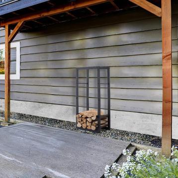 Houtopslag | Brandhoutrek | Haardhoutrek | 50x25x100 | Staal beschikbaar voor biedingen