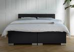 ACTIE! Boxspring Andorra 180 200 Zwart, Verzenden, Zwart, 180 cm, 200 cm