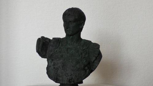 Buste, Keizer Augustus - 1,8 kg - 22 cm - Composiet, Antiek en Kunst, Curiosa en Brocante
