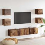 vidaXL TV-kast 6 pcs Bruin 160 x 30 x 30 cm Bewerkt hout, Huis en Inrichting, Kasten | Televisiemeubels, Minder dan 50 cm, Verzenden