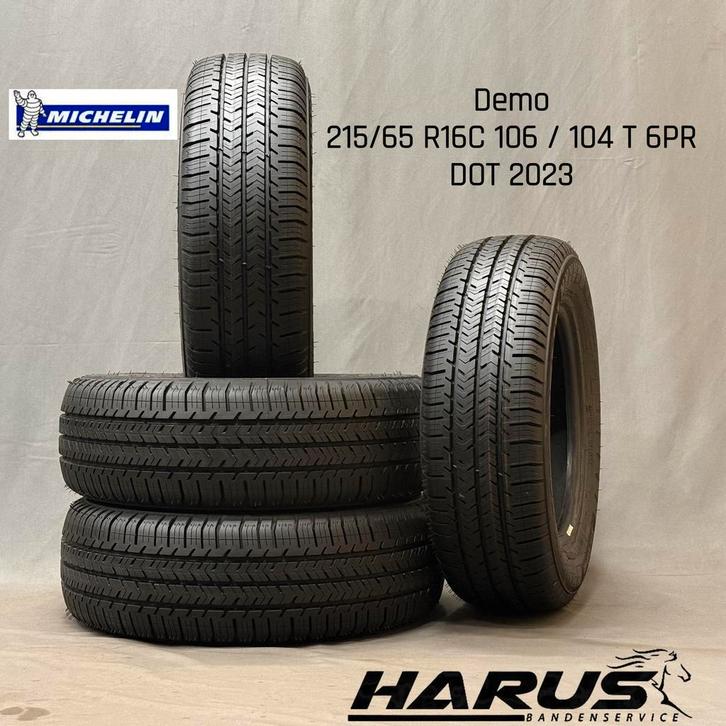 215/65/16C 106/104T Michelin zomerbanden demo 4X, Auto-onderdelen, Banden en Velgen, 16 inch, Erkend duurzaam, Zomerbanden, 215 mm