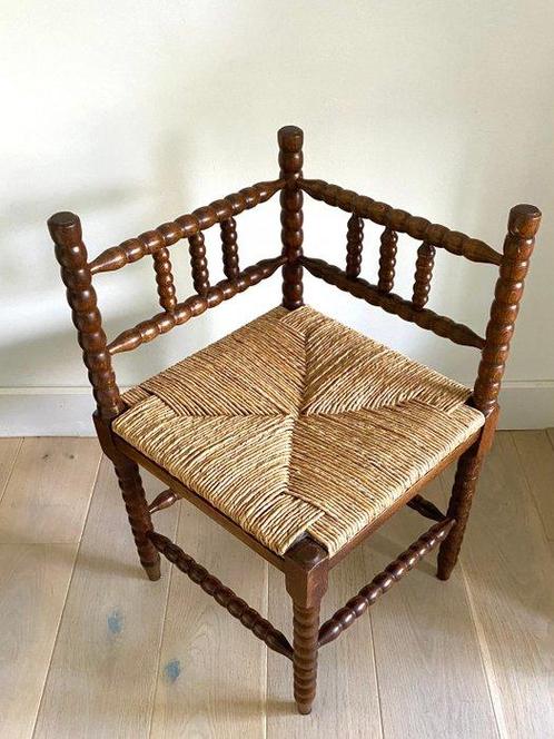 Stoel - Eik - Bobbin turned hoekstoel, Antiek en Kunst, Antiek | Overige Antiek